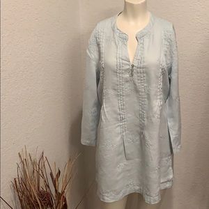 Saint Tropez West Embroider Linen Tunic